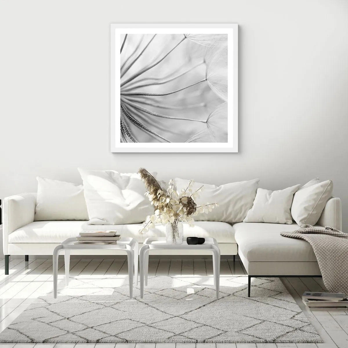 Poster în ramă albă - Suflarea zmeilor - 40x40 cm