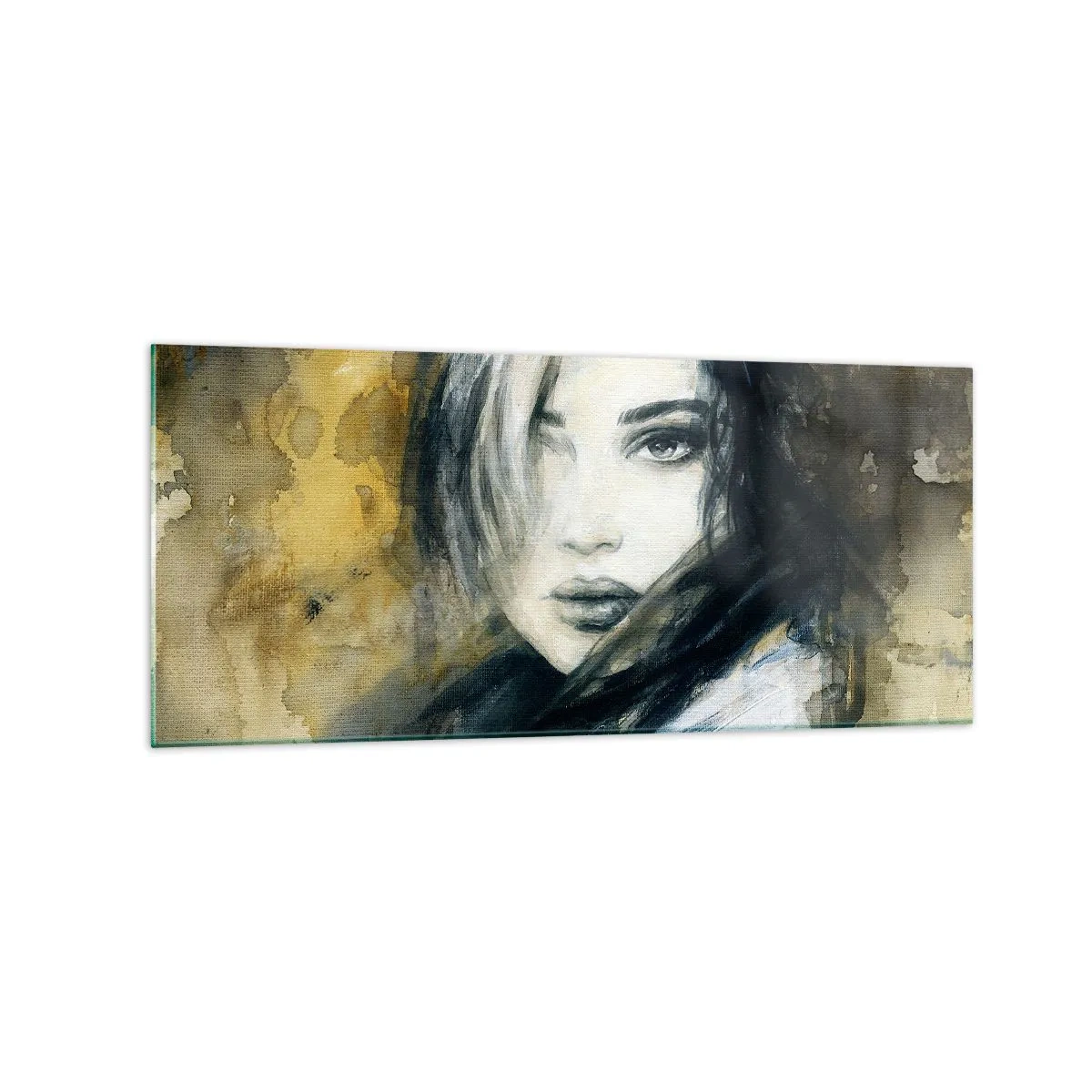 Tablou pe sticlă - Mai inocentă sau mai senzuală? - 120x50 cm