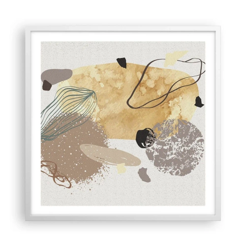 Poster în ramă albă - Fluiditatea aplicată - 60x60 cm