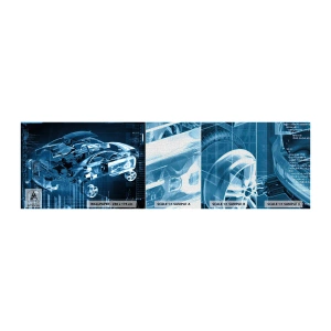 Mostră tapet Premium Canvas - Anatomie inginerească - Automobile, Mașină, Concept - 100x30 cm