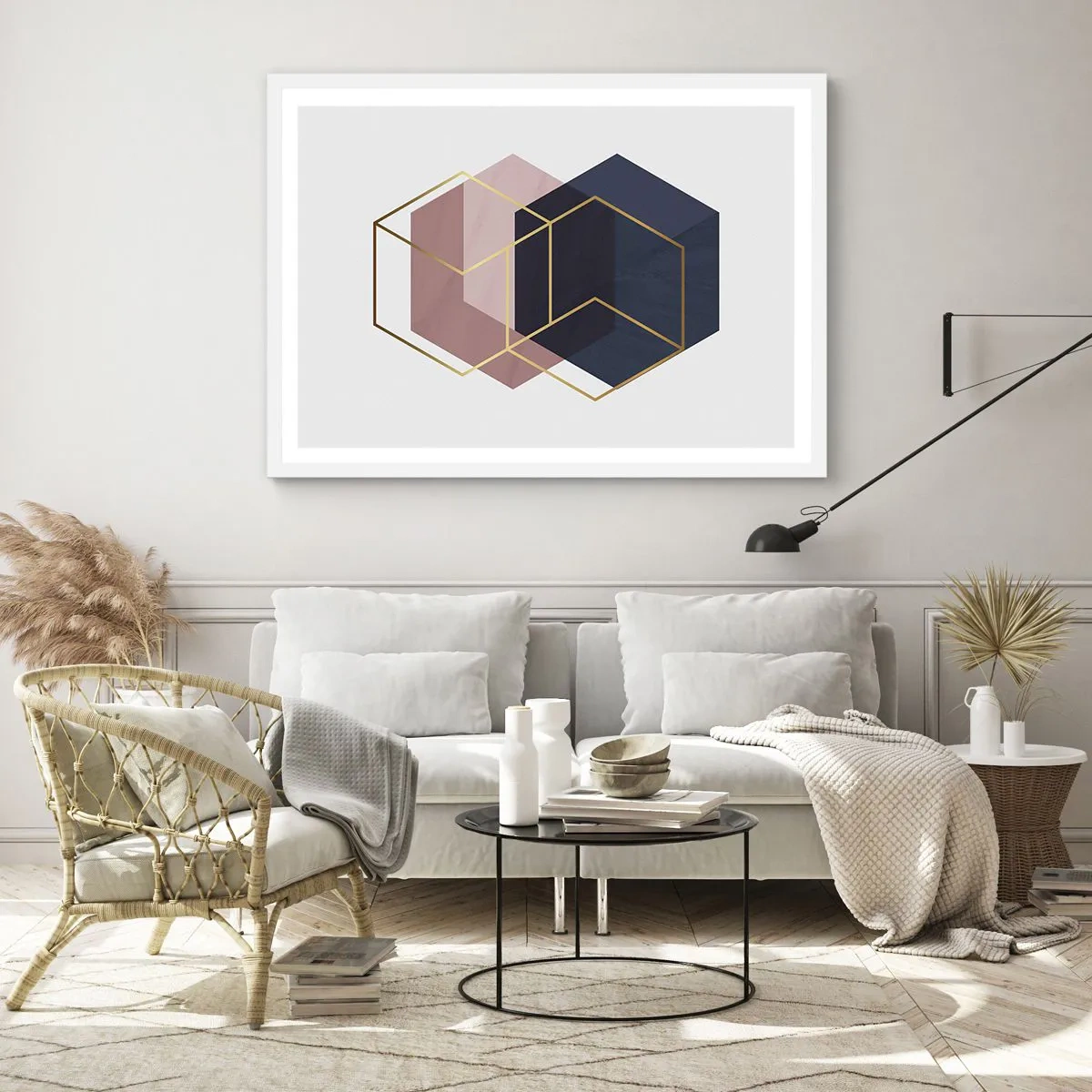 Poster în ramă albă - Puterea simplității - 91x61 cm