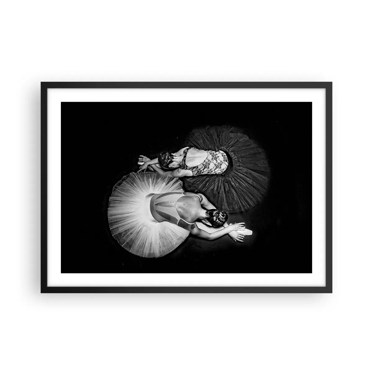 Poster în ramă neagră - Yin și yang - echilibrul perfect - 70x50 cm