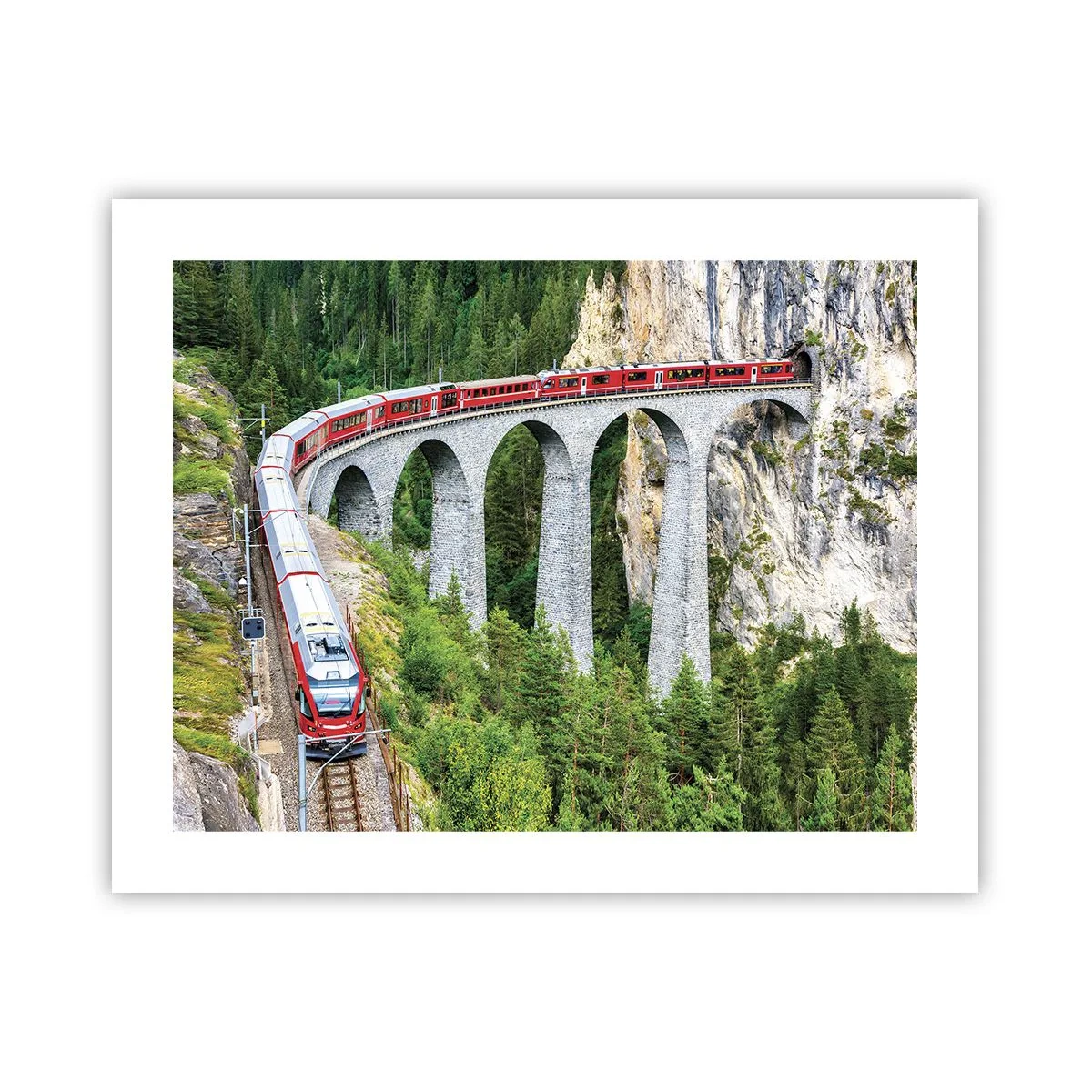 Poster - Cu trenul prin munți - 50x40 cm