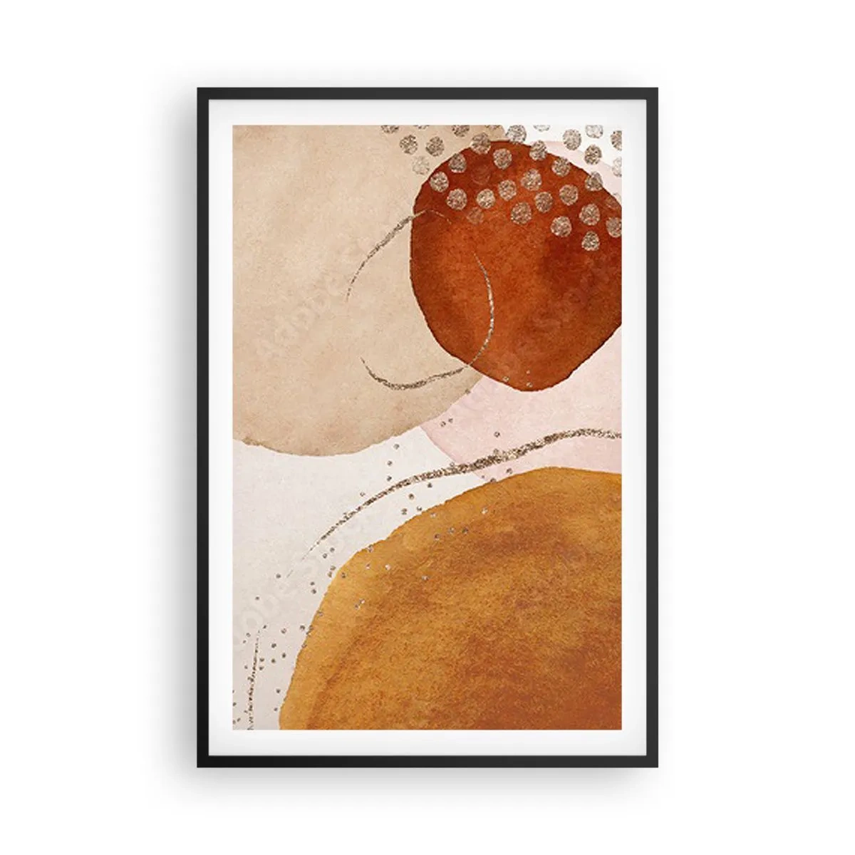 Poster în ramă neagră - Rotunjime și mișcare - 61x91 cm
