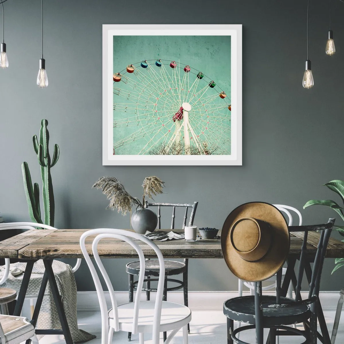 Poster în ramă albă - Poftim la joacă - 50x50 cm