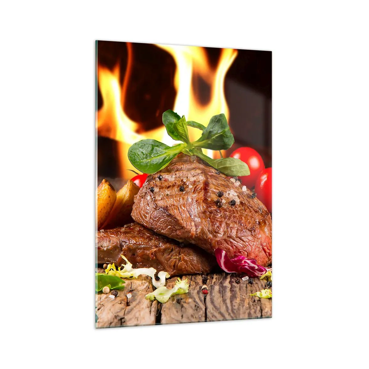 Tablou pe sticlă - Înconjurată de ardoare - 70x100 cm