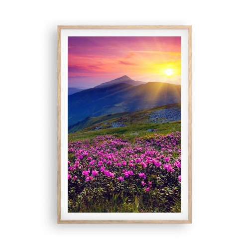 Poster în ramă de stejar deschis - ... Și peste tot în jur se simte un miros de jneapăn și parfum de ierburi... - 61x91 cm