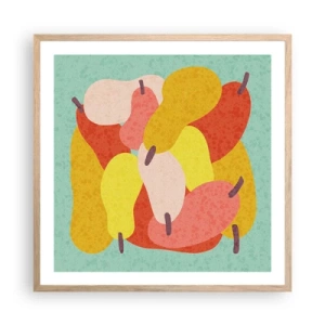 Poster în ramă de stejar deschis - Gustă soarele de vară - 60x60 cm