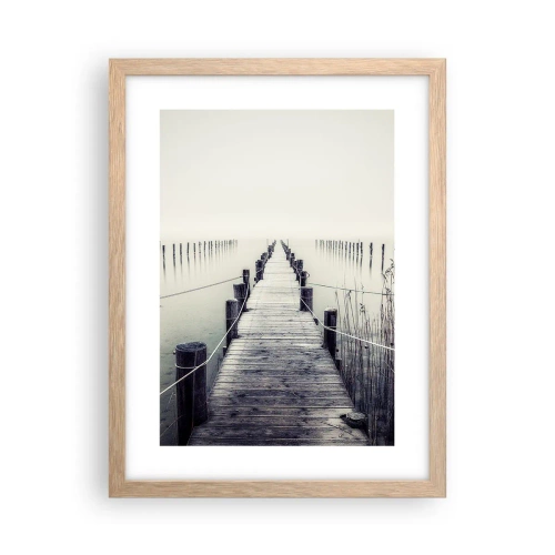 Poster în ramă de stejar deschis - Scufundă-te în pace - 30x40 cm