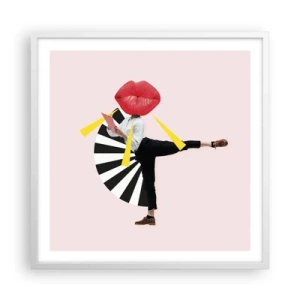 Poster în ramă albă - Artă pop suprarealistă - 60x60 cm