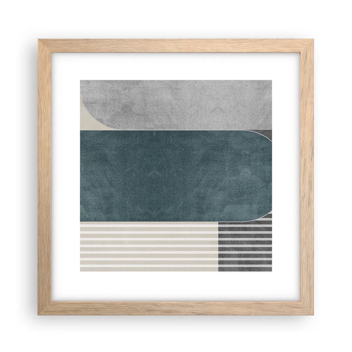Poster în ramă de stejar deschis - Compoziție de nivel - 30x30 cm