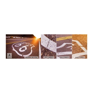 Mostră tapet Premium Canvas - Celebrul Route 66 - STATELE UNITE ALE AMERICII, Automobile, Ruta 66 - 100x30 cm