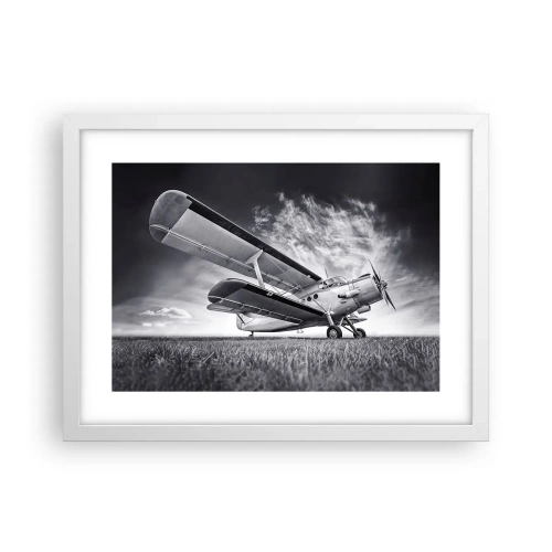 Poster în ramă albă - Rătăcitorul înaripat - 40x30 cm