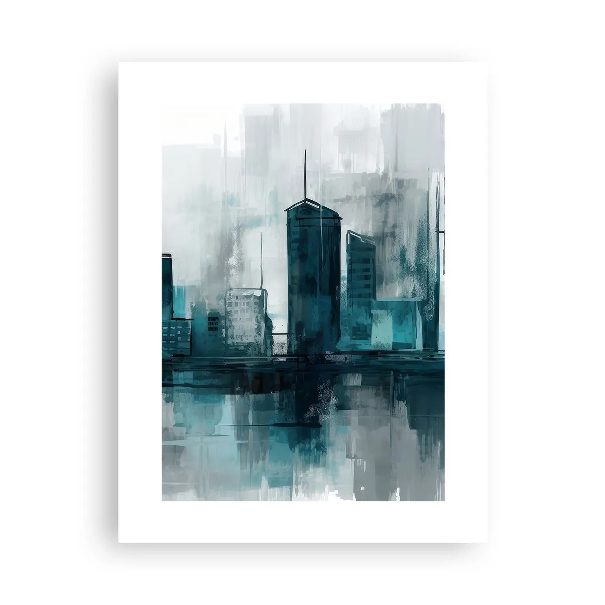 Poster - Un oraș de culoarea ploii - 30x40 cm