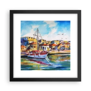 Poster în ramă neagră - Curcubeu după-amiază - 30x30 cm