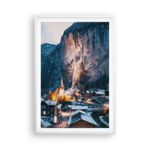Poster în ramă albă - Spiritul luminos al iernii - 61x91 cm