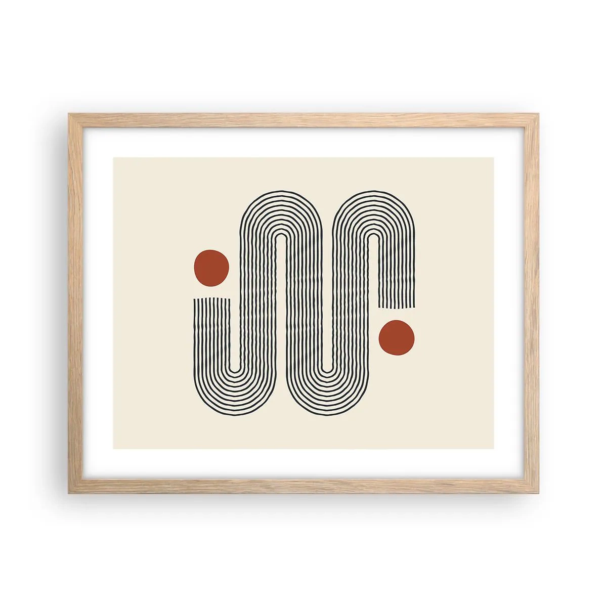 Poster în ramă de stejar deschis - De la început până la sfârșit - 50x40 cm