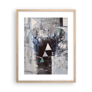 Poster în ramă de stejar deschis - Ordinea superioară a triunghiurilor - 40x50 cm