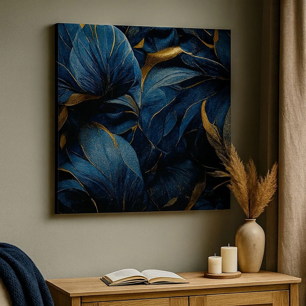 Tablou pe pânză - Căptușită cu aur - 30x30 cm