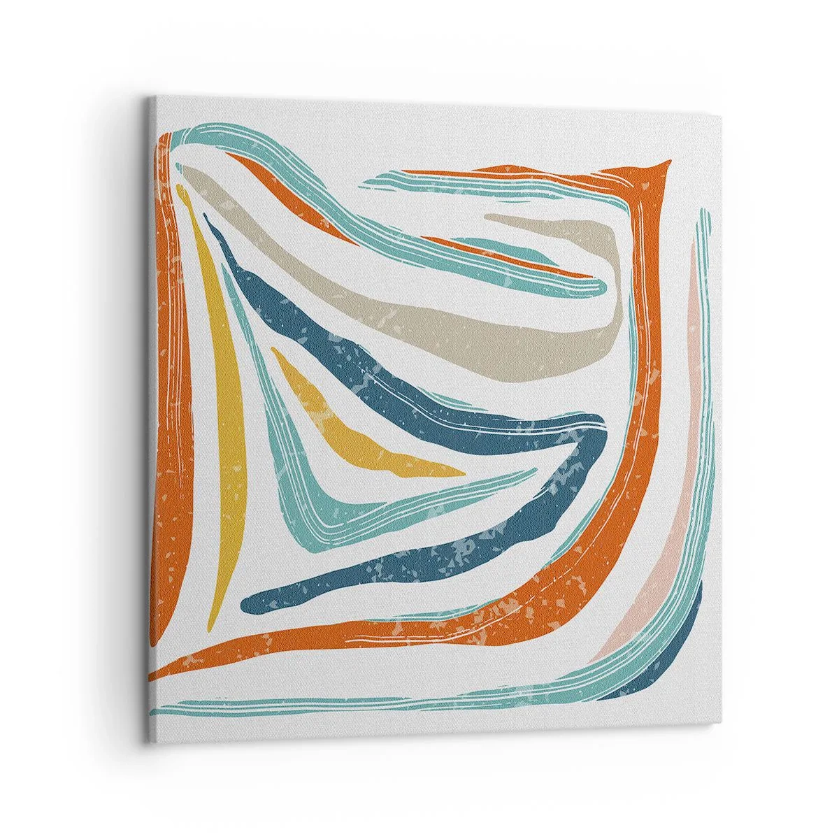 Tablou pe pânză - Abstracție prietenoasă și zâmbitoare - 50x50 cm