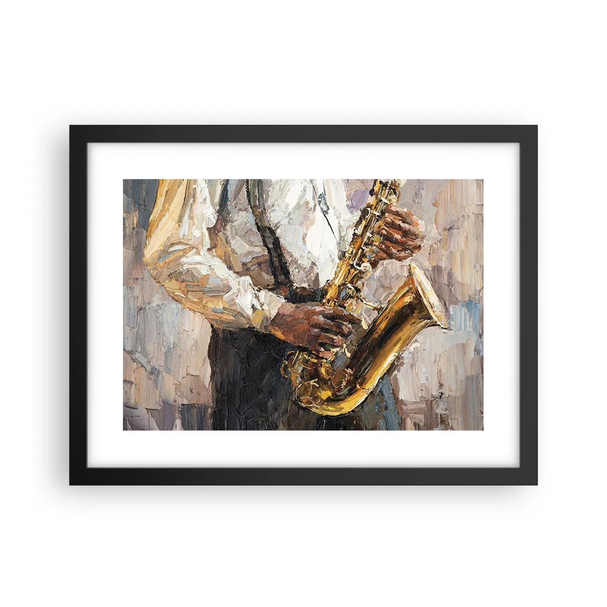 Poster în ramă neagră - E timpul pentru a cânta solo - 40x30 cm