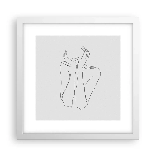 Poster în ramă albă - La ce visează fetele - 30x30 cm