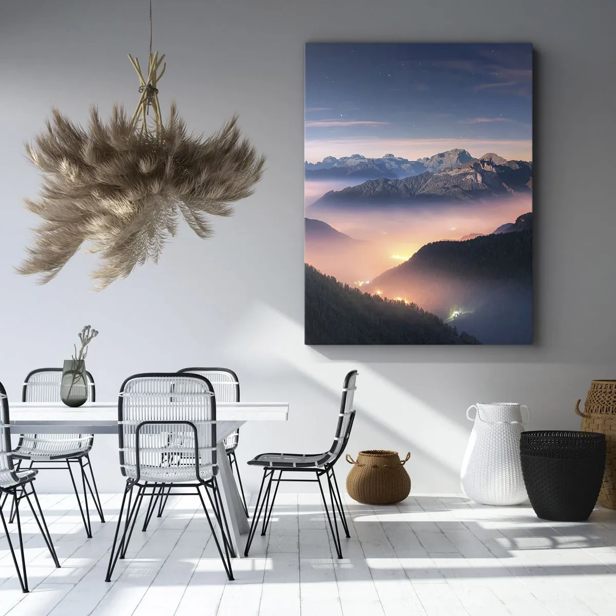 Tablou pe pânză - Lumină în văi - 45x80 cm