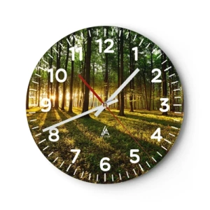 Ceas de perete - Ceas pe sticlă - Fotografia tuturor primăverilor - 40x40 cm
