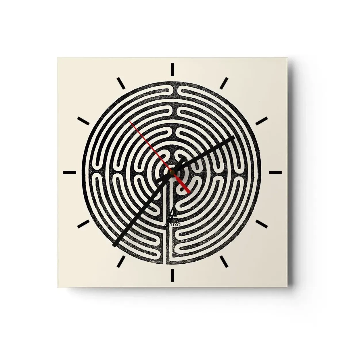 Ceas de perete - Ceas pe sticlă - Ordine secretă - 30x30 cm