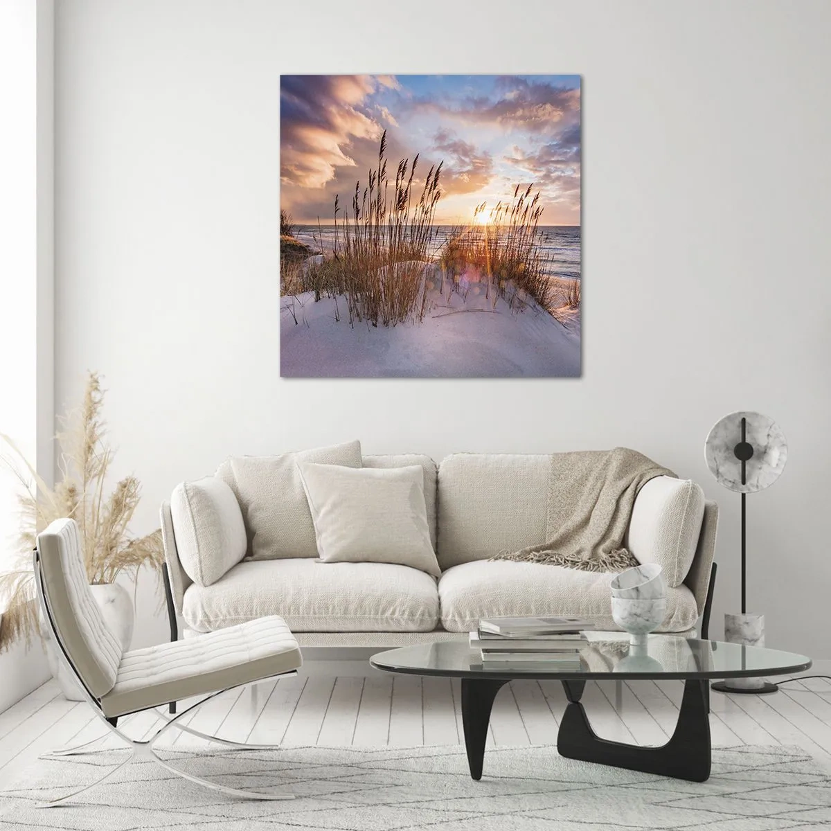 Tablou pe sticlă - Adio soare și vânt - 70x70 cm