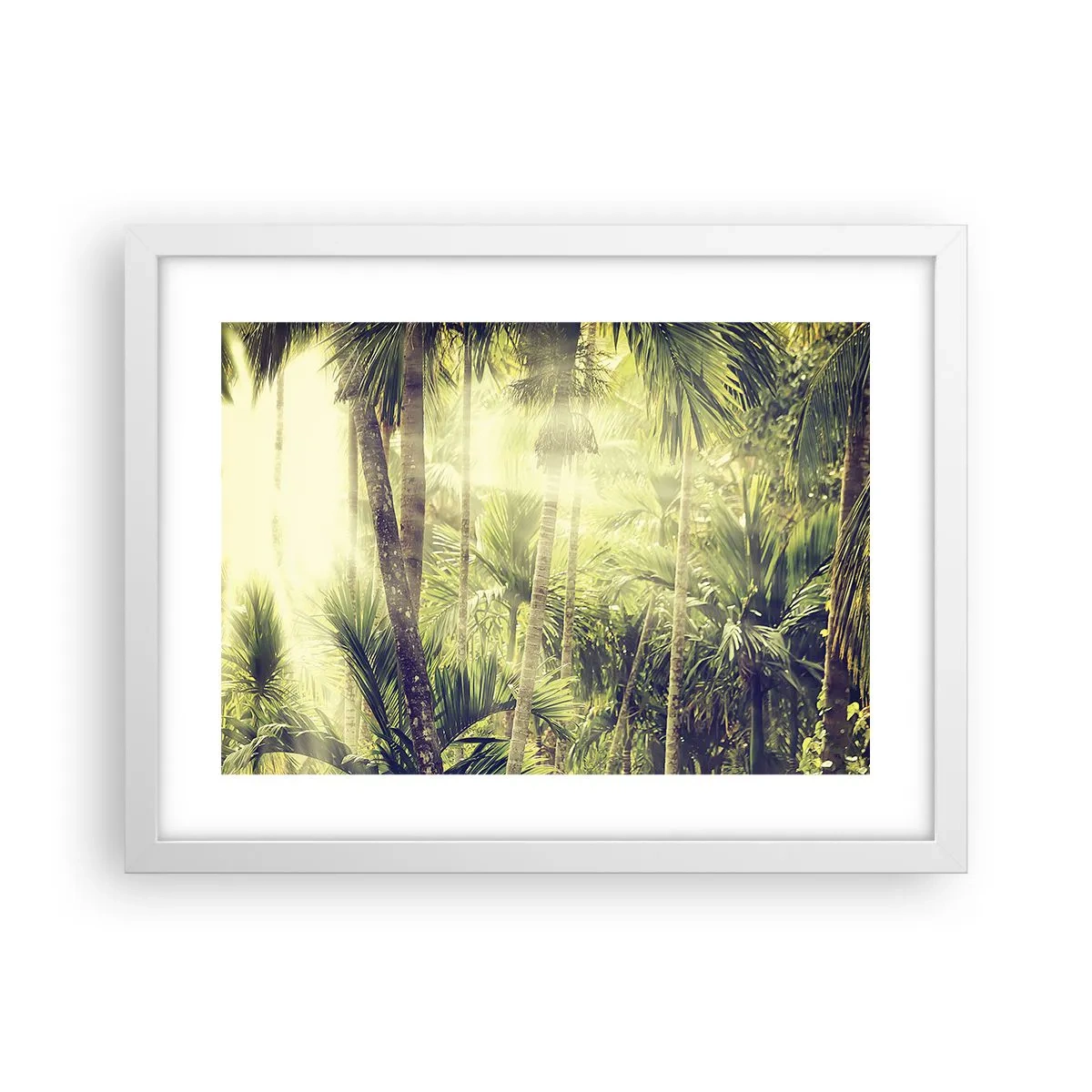 Poster în ramă albă - Ardoare verde - 40x30 cm