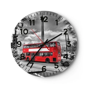 Ceas de perete - Ceas pe sticlă - Adevărata forță vitală a orașului - 40x40 cm
