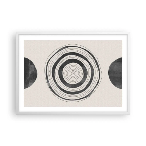 Poster în ramă albă - Centrul cel mai important - 70x50 cm