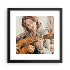 Poster în ramă neagră - Concert pentru chitară și inima unei fete - 30x30 cm