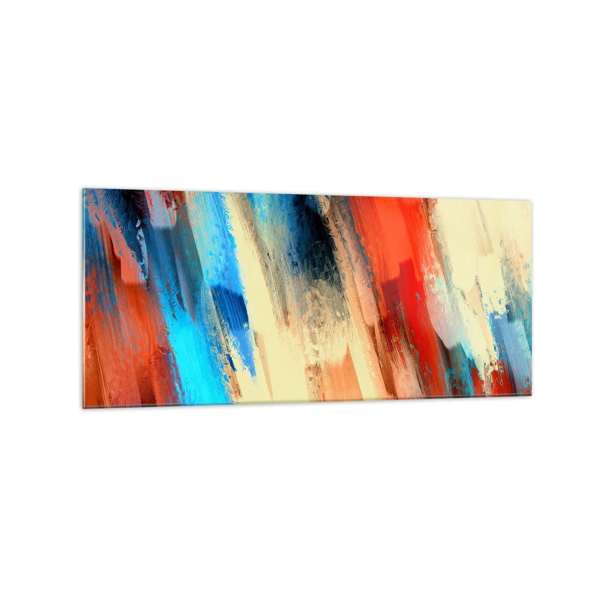 Tablou pe sticlă - O cascadă de culori - 120x50 cm