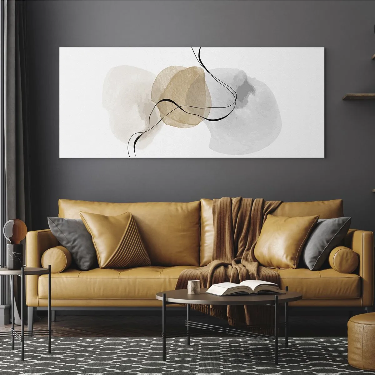 Tablou pe sticlă - Mărgele de aer - 160x50 cm