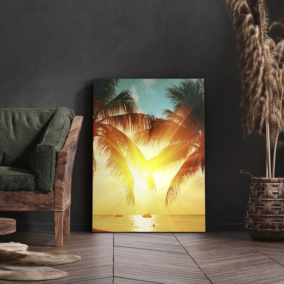 Tablou pe pânză - Cuplu exotic - 70x100 cm