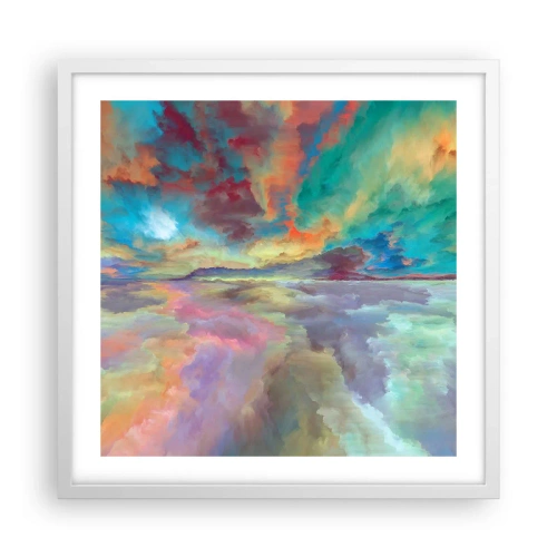 Poster în ramă albă - Două ceruri - 50x50 cm