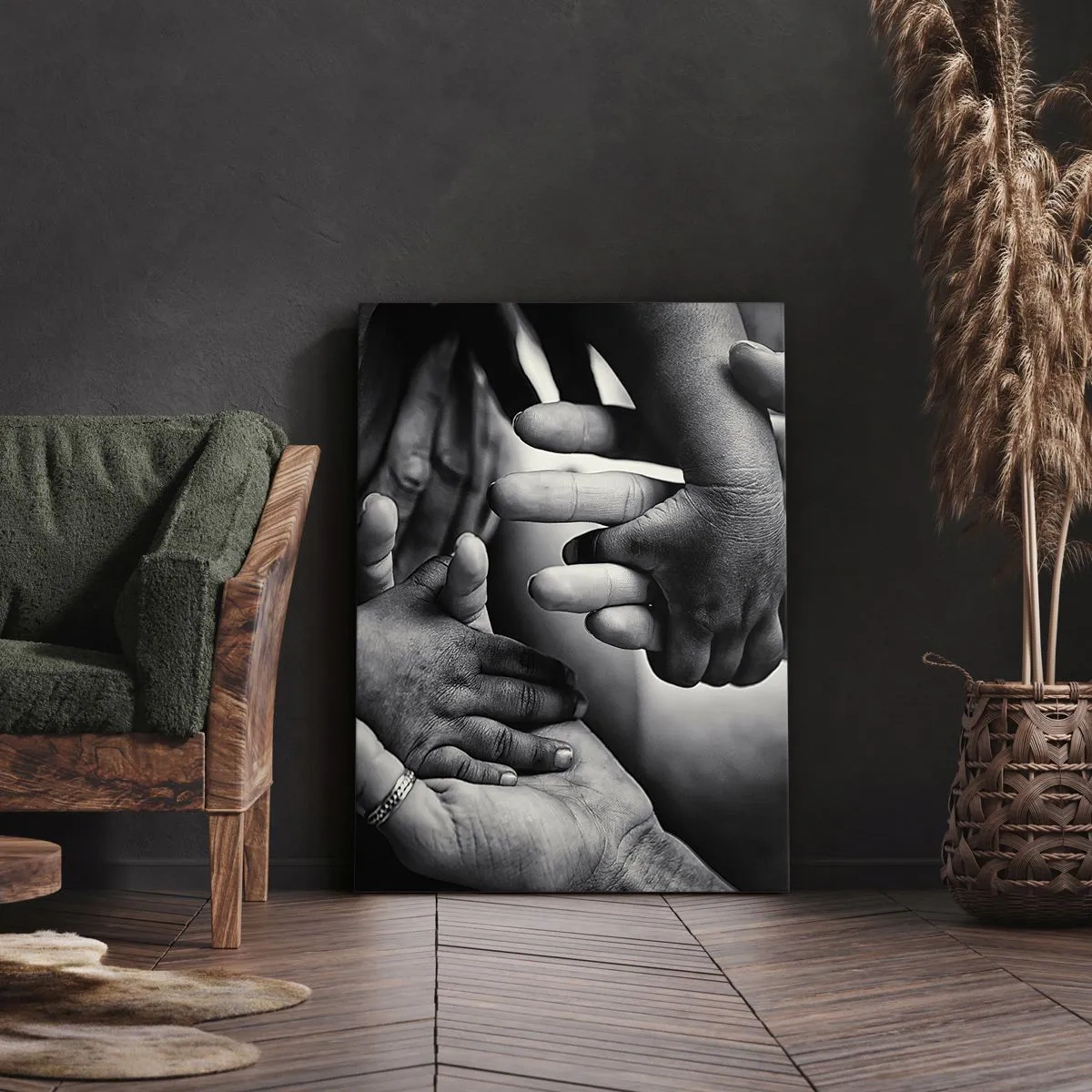 Tablou pe pânză - A fi om - 45x80 cm