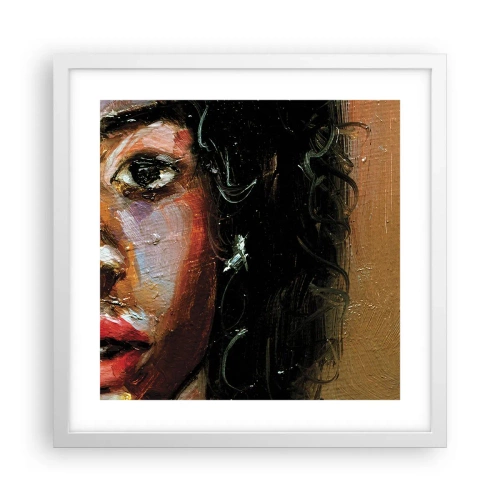 Poster în ramă albă - Negru și strălucire - 40x40 cm