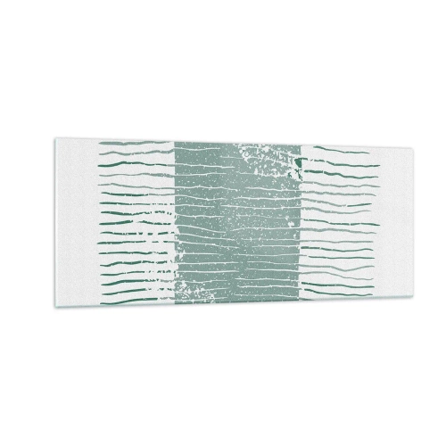 Tablou pe sticlă - Abstracție marină - 100x40 cm