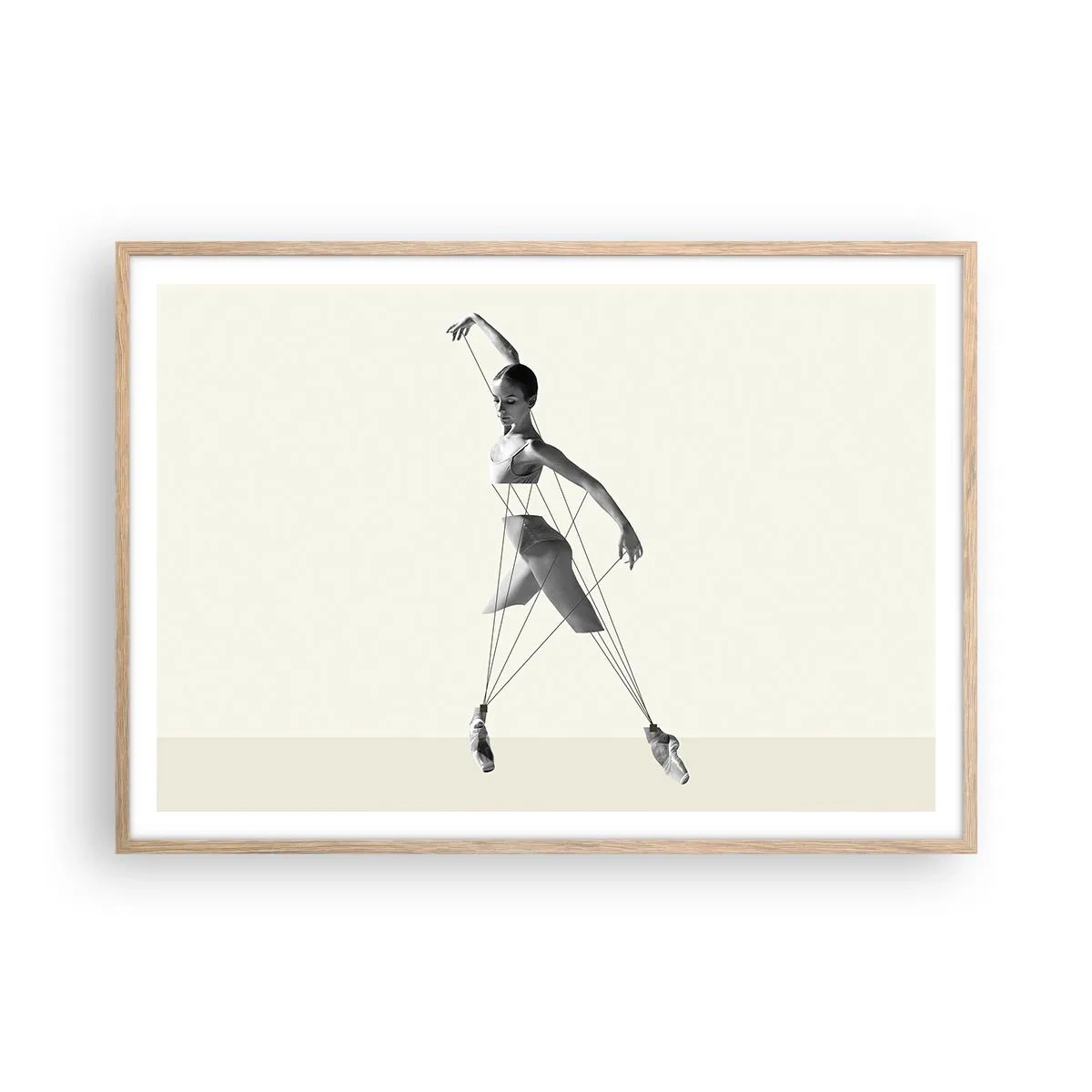 Poster în ramă de stejar deschis - Într-un teatru de lumină - 100x70 cm