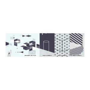 Mostră tapet Premium Sand - În sufletul matematicii - Abstracția, Bucată, Model modern - 100x30 cm