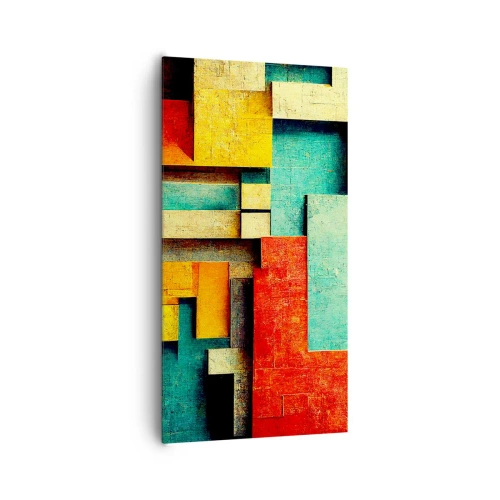 Tablou pe pânză - Festival de unghiuri drepte - 65x120 cm