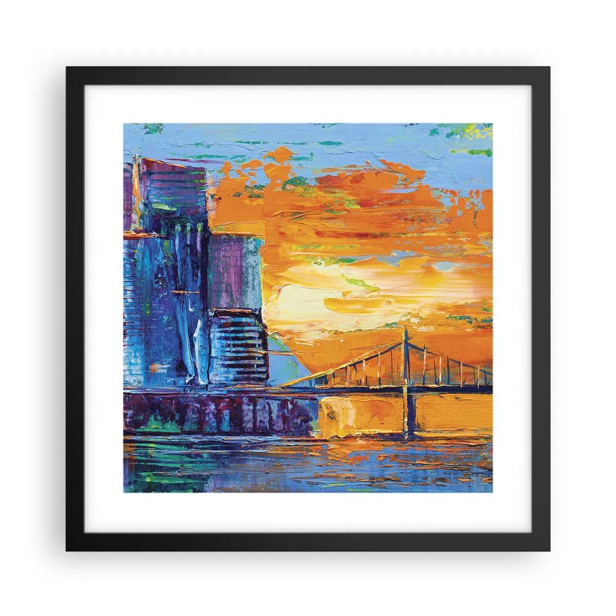 Poster în ramă neagră - Cultură și natură - 40x40 cm