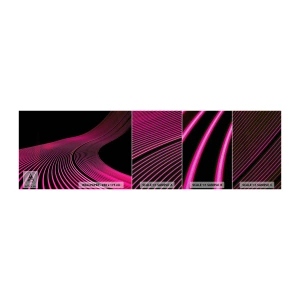 Mostră tapet Premium Sand - Bulevardul de lumină - Linii, Modern, Neon - 100x30 cm