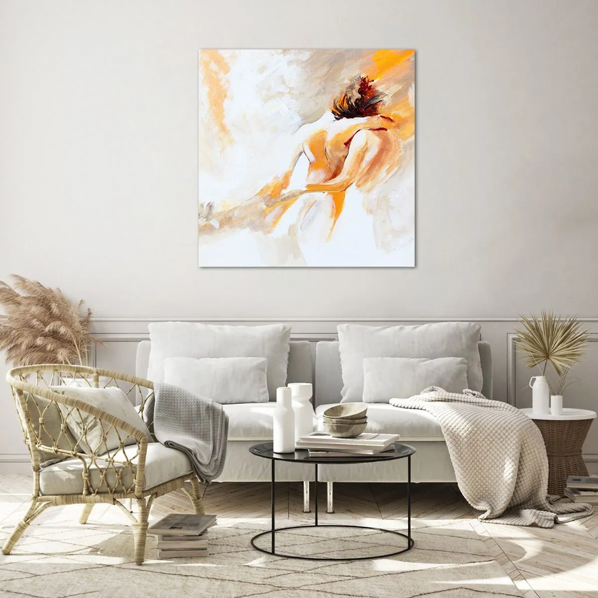 Tablou pe sticlă - În cerul proximității - 60x60 cm