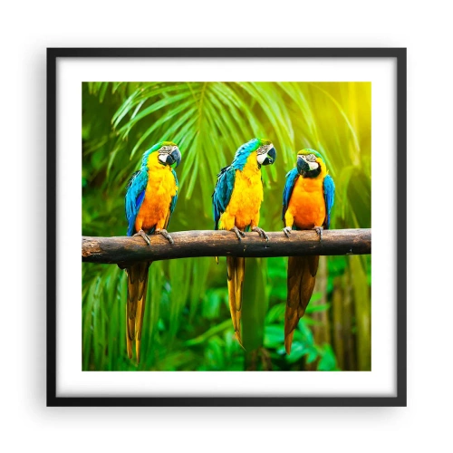 Poster în ramă neagră - Și ai auzit că ea...? - 50x50 cm