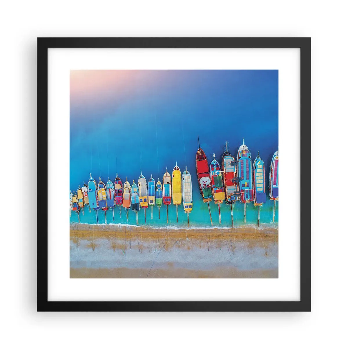 Poster în ramă neagră - Din perspectiva unei păsări - 40x40 cm