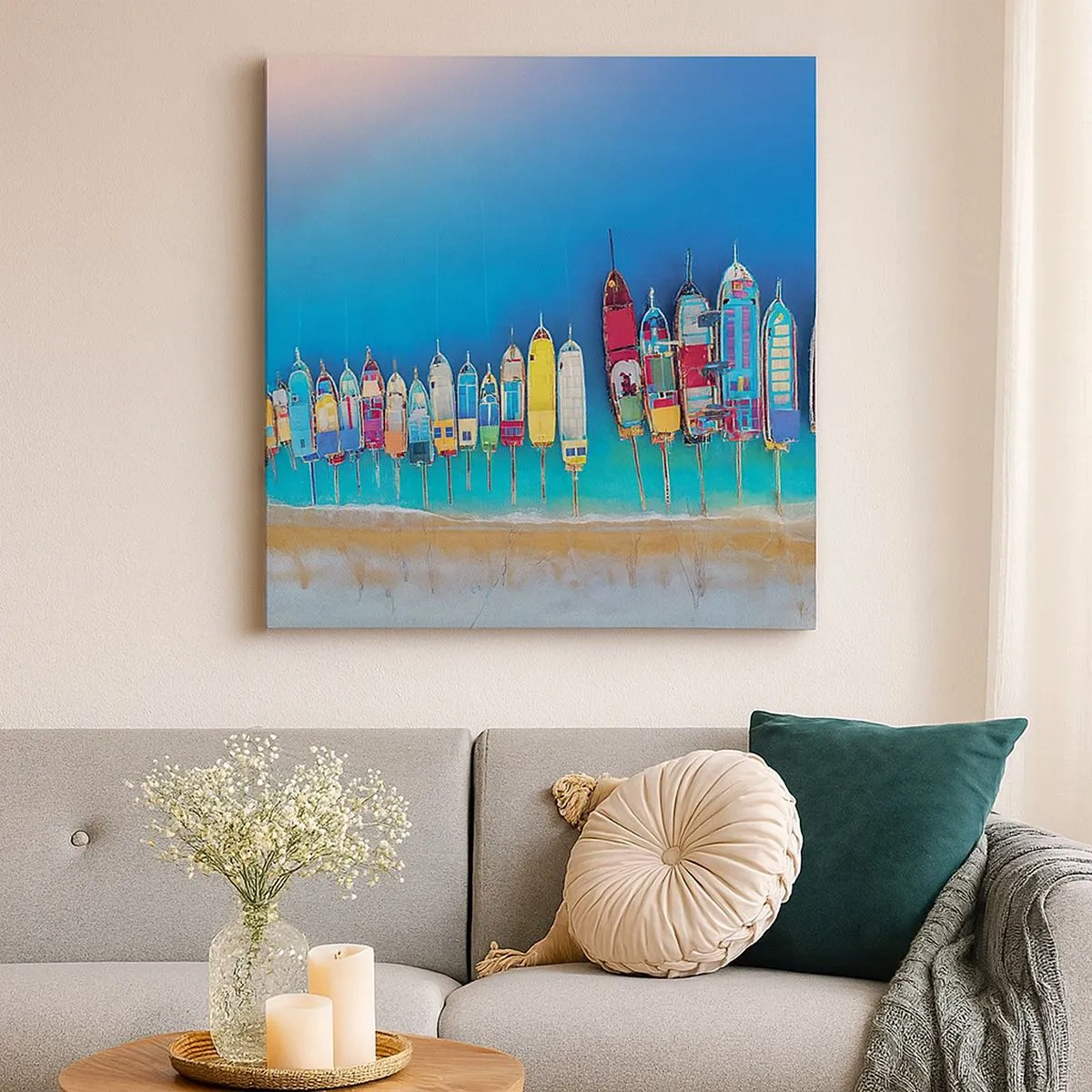 Tablou pe pânză - Din perspectiva unei păsări - 30x30 cm